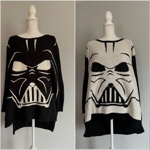 Star Wars Darth Vader (reversible) black and white cosplay sweater size 1X